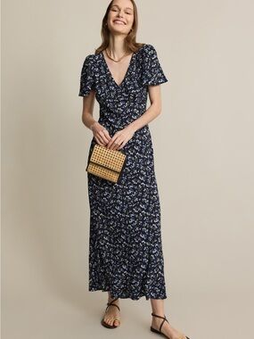 madewell silk wrap maxi dress in butterfly garden Madewell | Dresses | Madewell Silk Maxi Wrap Dress In Butterfly Garden Size  0